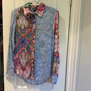 Desigual Colorful Paisley Button Down Shirt